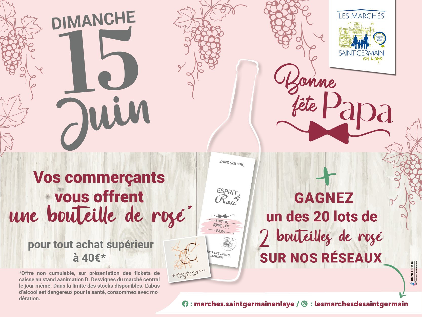 jeu concours fête des pères 2025 sur le marché de Saint-Germain-en-Laye
